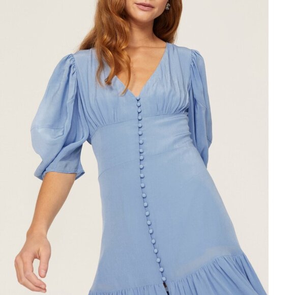 THE KOOPLES Button Front Blue Dress Size 3 - Picture 3 of 4